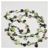 Stunning Green Shell 42' Necklace