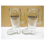 2 Large Boot Glasses Montana's