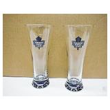 2 Pilsener Beer Glasses Toronto Maple Leafs