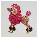 Pink Poodle Brooch
