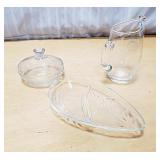 3 Pieces of Vintage Glassware Cornflower