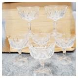 Set of 6 Crystal Stemmed  Glasses