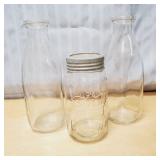 Milk Bottles and Canning Jar