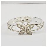 Crystal Hinged Bracelet Butterfly