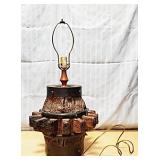 Antique Wagon Wheel Hub Lamp Primitive