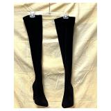 Women's Black Suede Tall Boots Size 6.5