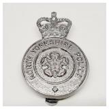 Vintage British Police Cap Badge North Yorkshire