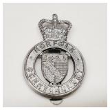 Vintage British Police Cap Badge Norfolk
