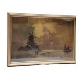 Antique Picture Framed Under Glass 13 x 9'