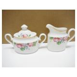 Mikassa Rose Garland Cream and Sugar