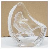 Crystal King Fisher Bird Paperweight   SIGNED
