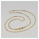 Box Chain Necklace Stamped 18kt Gold Filled 20'