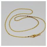 Box Chain Necklace Stamped 18kt Gold Filled 22'