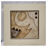 Mixed Media Abstract Relief Painting signd Kennedy