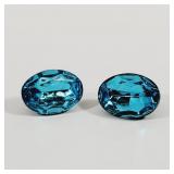Stunning Ice Blue Crystal Clip On Earrings