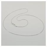 Silver Snake Chain Necklace Stamped 925 24'