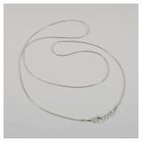 Silver Snake Chain Necklace Stamped 925 22'