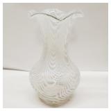 Art Glass Swirl Vase Heavy