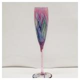 Art Glass Champagne Flute Made in Canada
