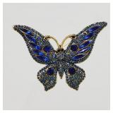 Blue Butterfly Brooch