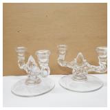 New Martinsville Viking Prelude Etchd Candleholder