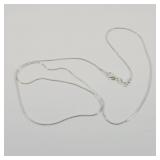 Silver Snake Chain Necklace Stamped 925 22'