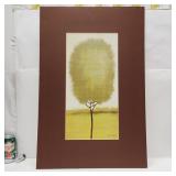 Single Tree Print Matted 19' x 29