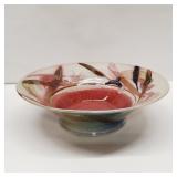 Georgeous Handmade Pottery Bowl 8' SIGNED
