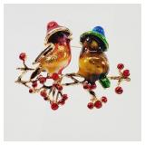 2 Birds Brooch