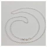 Silver Chain Necklace Stamped 925 22'