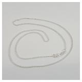Silver Chain Necklace Stamped 925 20'
