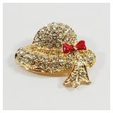 Crystal Hat Brooch