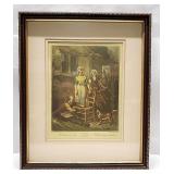 Framed Cries of London Print Old Chairs to Mend