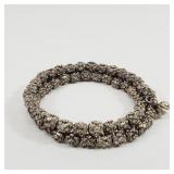 Unique Metal Beaded Memory Wire Bracelet