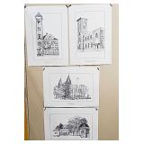 Set of Orillia Historical Building Prints 13' x 18