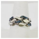 Blue Crystal Ring Size 9