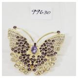 Purple Butterfly Brooch