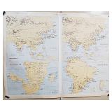 1950's Map of Africa 19 x 25'