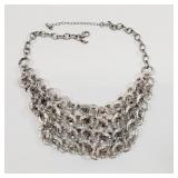 Vintage Unique Metal Necklace 18'