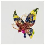 Colorful Butterfly Brooch
