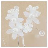 White Flower Hair Pin