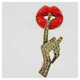 SSSHH-HH-H Brooch