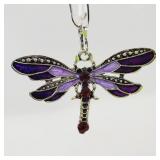 Purple Dragonfly Pendant