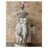 Cherub lamp, three cherubs