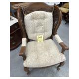 Wicker wingback style chair