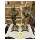 Very nice pair of cherub, lamps heavy well-made