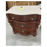 Marble top nightstand, 26 inches high 26 inches