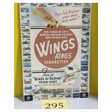 Wings Kings cigarette metal sign
