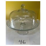 Glass cake plate