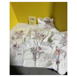 Several embroidery clowns pieces